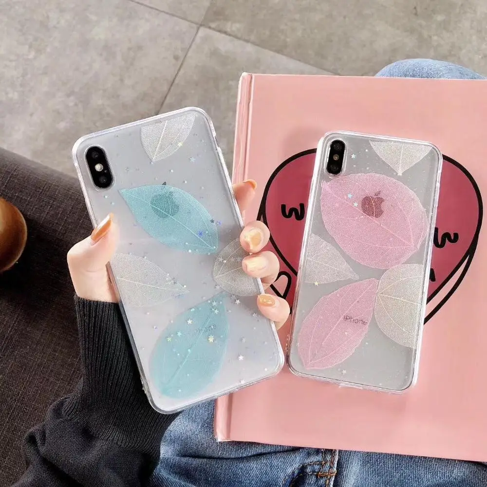 ORYKSZ Блестящий блестящий чехол из ТПУ для телефона iphone 6 6s 8 7 Plus Star Прозрачный X XR XS