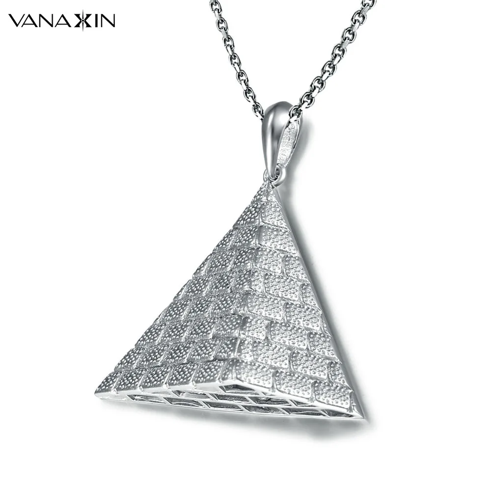 

VANAXIN Hip Hop Gold Color Plated Egyptian Iced Out Micro Paved Zircon Charm Jewelry Men Pendant Male Necklace