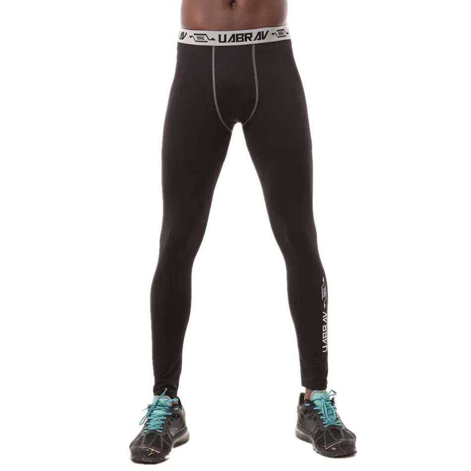 Быстросохнущие мужские компрессионные брюки UABRAV Pro трико для бега спортивные