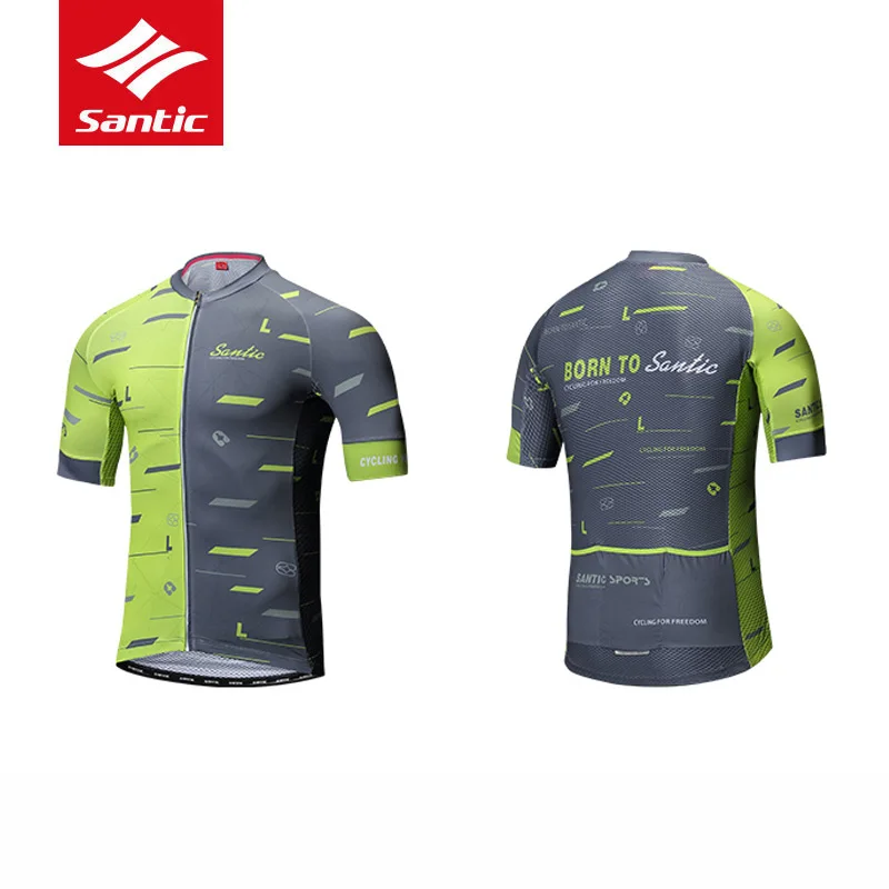 Santic 2018 Мужская велосипедная футболка с коротким рукавом профессиональная майка