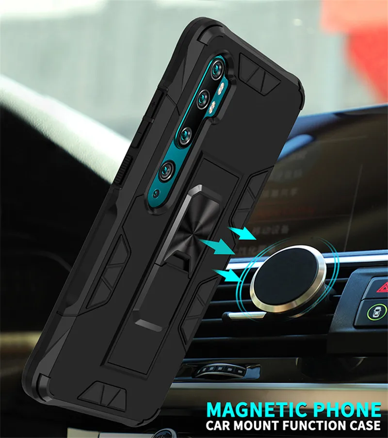 Чехол для Xiaomi Mi CC9 Note 10 Pro Гибридные Жесткие магнитные армированные чехлы