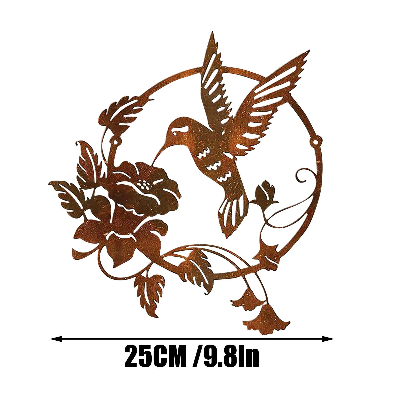 

Large Nordic Hummingbird Flower Metal Wall Art Metal Hanging Ornament Background Iron Wall Decor Room Home Decoration 1pc