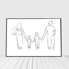 Семейный постер на тему любви, мама, папа, дети, искусство на холсте, настенные картины, абстрактная живопись, принты, декор детской комнаты