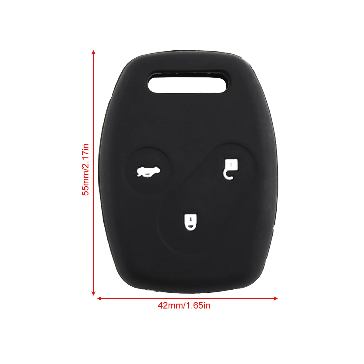3 кнопки силиконовый чехол для ключей автомобиля с прямой пластиной протектор