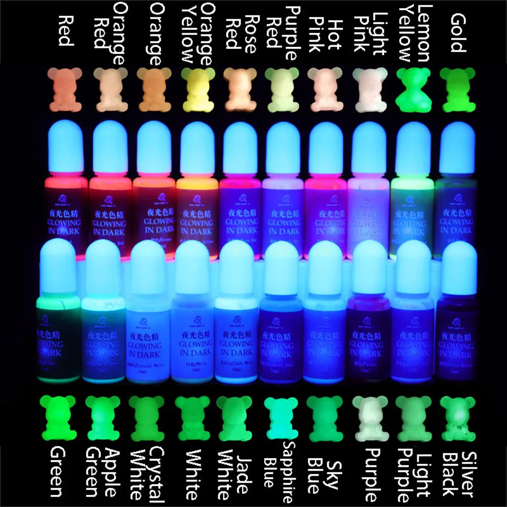 

Hot Sale 20 Colors Luminous Pigment Dye UV Resin Epoxy DIY Making Crafts Jewelry Toys Gift Decoration Supply Crafts Jewelry UV R