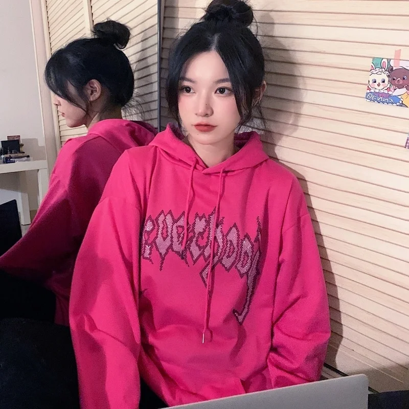

Style Letter Hot Loose Hooded Rac