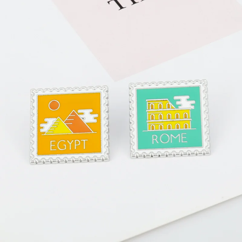 Креативная брошь в виде лондонской башни Парижа штампов римская египетская