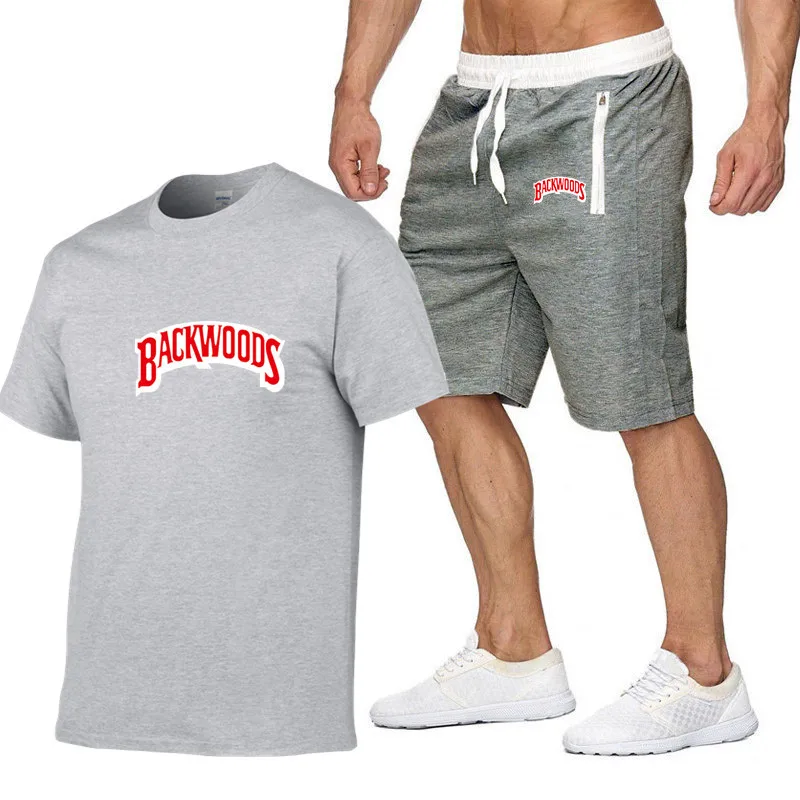 

Мужская спортивная одежда с принтом Backwood, модная повседневная Летняя одежда в стиле хип-хоп