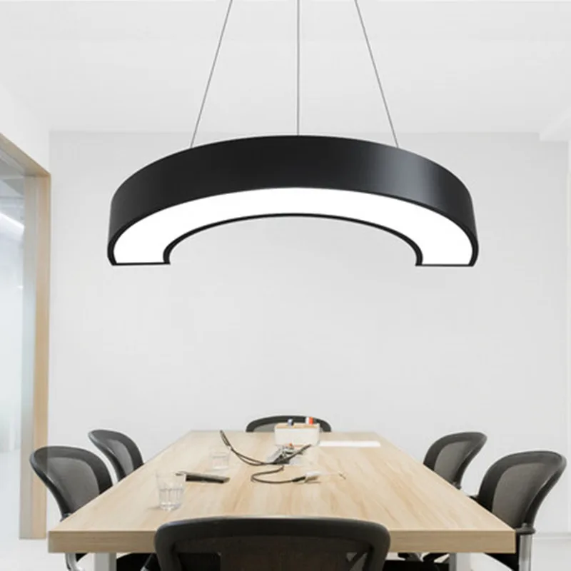 

Irregular Semicircular Luminaria Led Pendant Light Lustre Lamparas Dining Room Office Led Suspension Lamp Modern Led Lighting