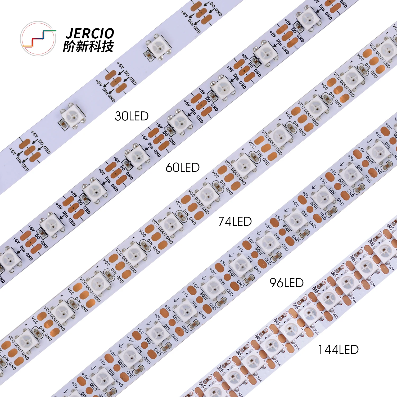 JERCIO SK6812 / XT1511RGB Водонепроницаемый светодиодный светильник 60 Светодиодный S/PIXEL/M