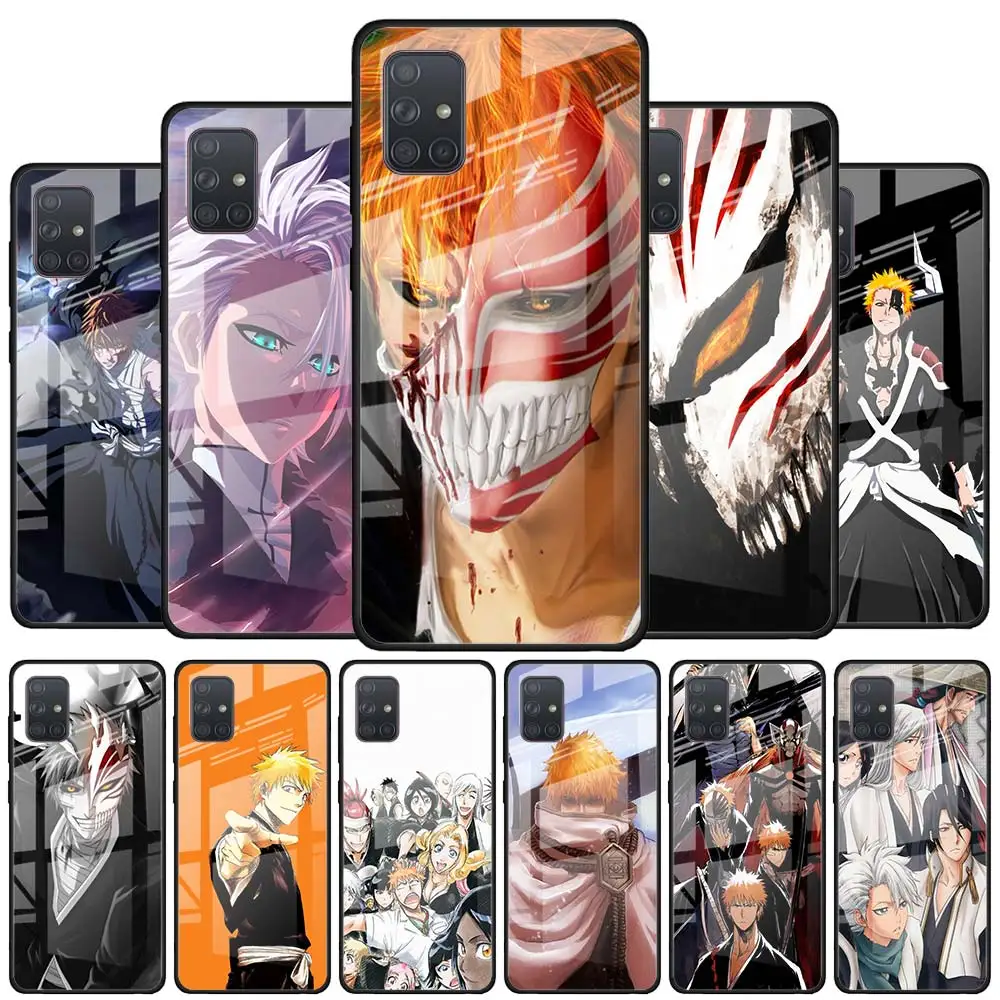 

Phone Case for Samsung Galaxy A51 A71 A21s A31 A41 A10 A20 A30 A40 A50 A70 M31 M21 M51 Tempered Glass Cover anime Bleach