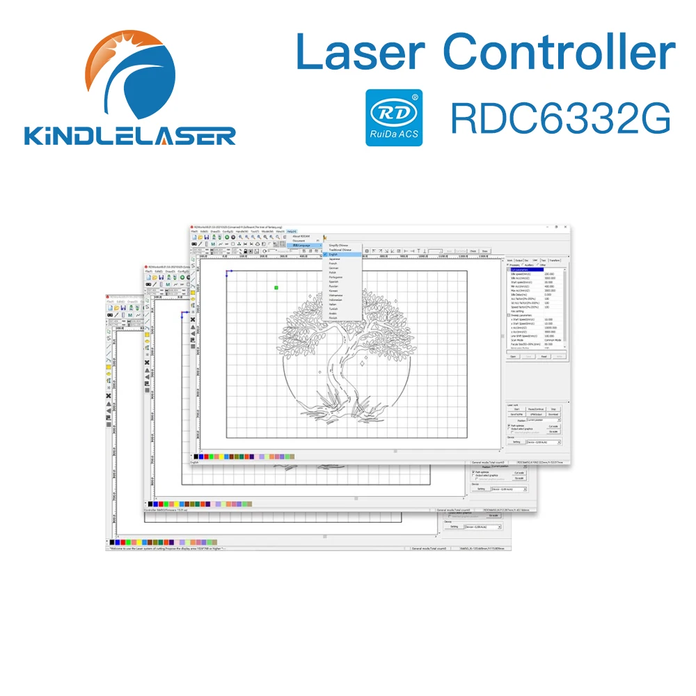 KINDLELASER Ruida dr 6332G Co2 лазерный контроллер DSP для лазерной детской лампы | Инструменты