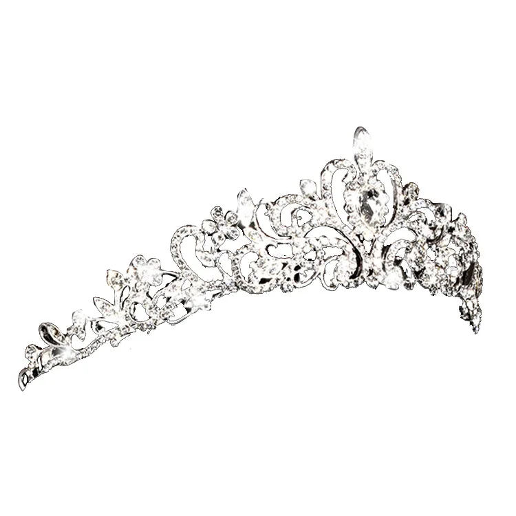 

Alloy crown bridal diademas para el pelo mujer hair clip ornament Fashion crystal bridal headpiece with wedding haar accessories