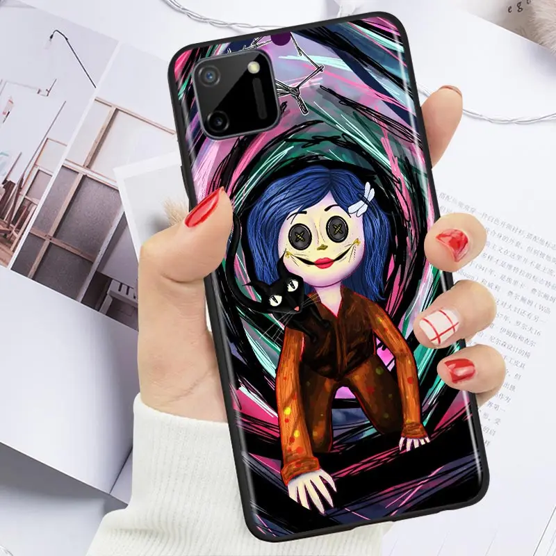 

Mercan ve Sihirli For OPPO Realme Narzo 20 C2/3/11/12/15/17 X2 X3 X7 XT X50 Q2 Q2i V3 V5 V15 Pro Black TPU Phone Case