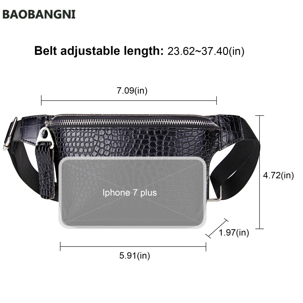 

Casual Waist Bag for Women Alligator Leather Fanny Pack Phone Pouch Chest Packs Ladies Wide Strap Belt Bag Female Crossbody Flap