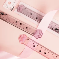 1pcs cute cat paw plastic straight rulers kawaii school office supplies planner accessories student prize gift