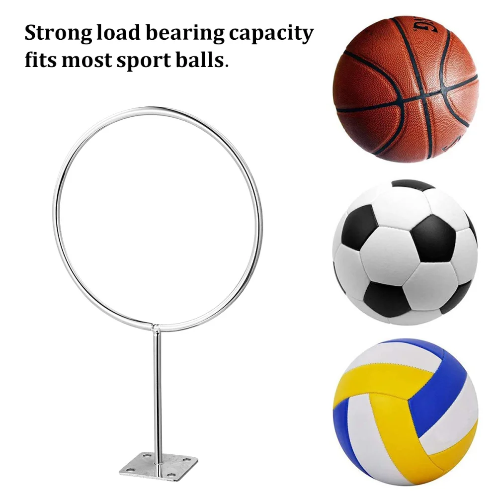 

VORCOOL 2PCS Stainless Steel Wall Mount Sports Rack Display Holder for Basketball Soccer Football Volleyball Exercise