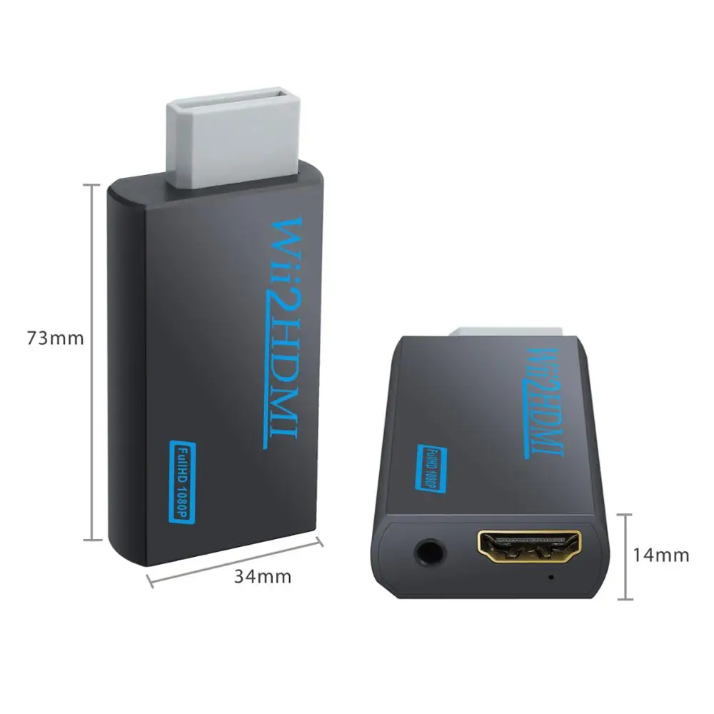 Преобразователь eSYNiC для Wii в HDMI-совместимый преобразователь 3 5 мм аудио адаптер
