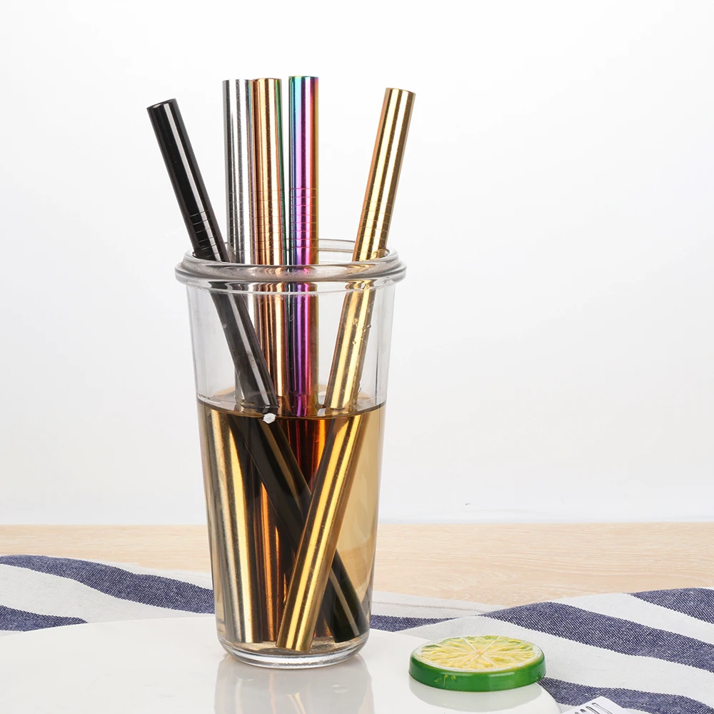 Трубочки для напитков из нержавеющей стали 6/12 мм * 215 мм|Соломинки питья| |