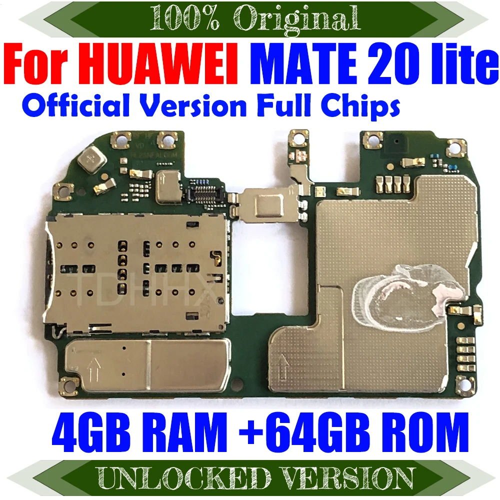 Оригинальная материнская плата с чипом для HUAWEI MATE 20 LITE 100% Clean 64 ГБ ROM 4 Гб RAM ОС Android |
