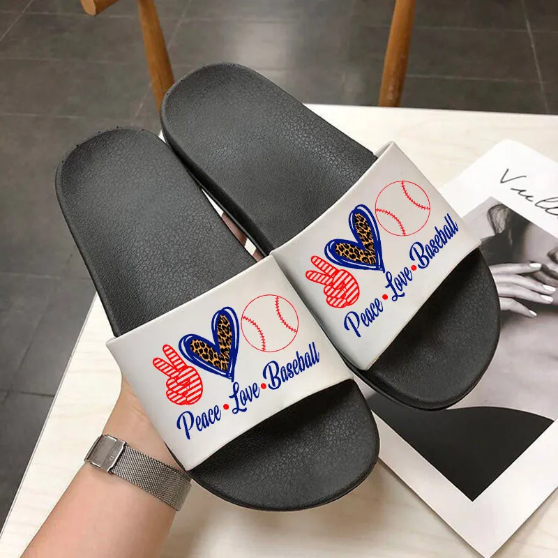 

Сланцы женские с открытым носком, удобные шлепанцы для дома, пляжная обувь, Симпатичные Мультяшные Нескользящие тапочки, лето