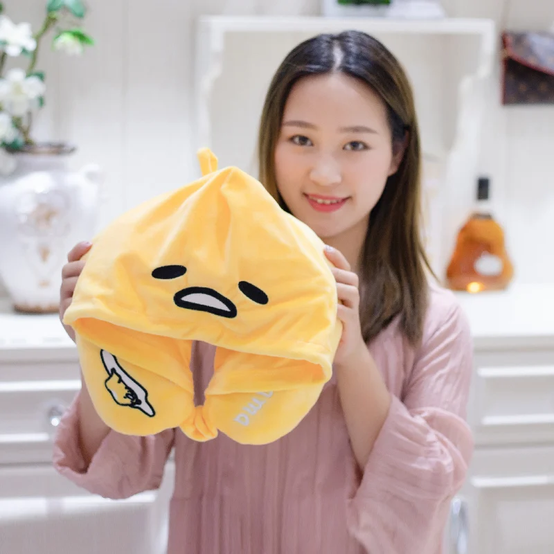 Gudetama плюшевые спящие U подушка автомобиль самолет Шеи Шапка-подушка милый желток мягкие игрушки куклы