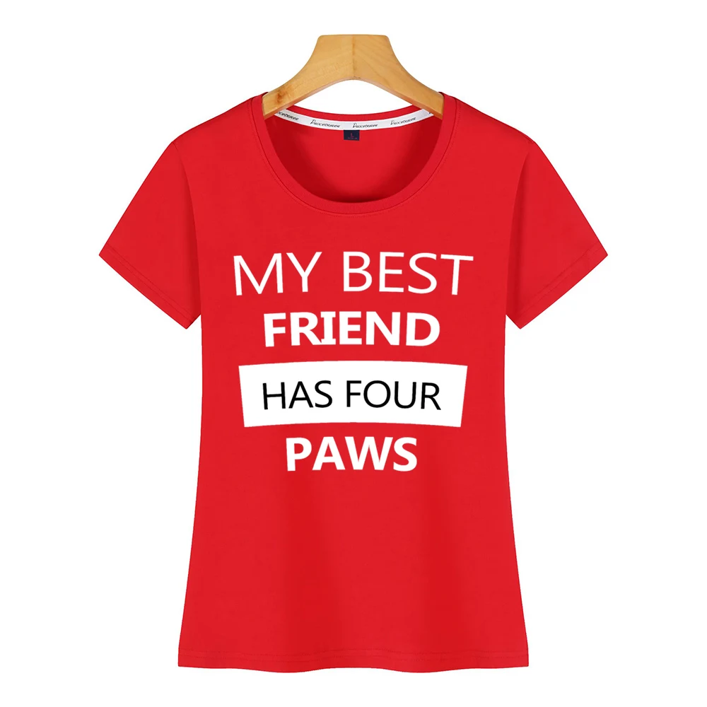 Женская футболка с четырьмя лапами my best friend's dark edit idea Humor белая хлопковая