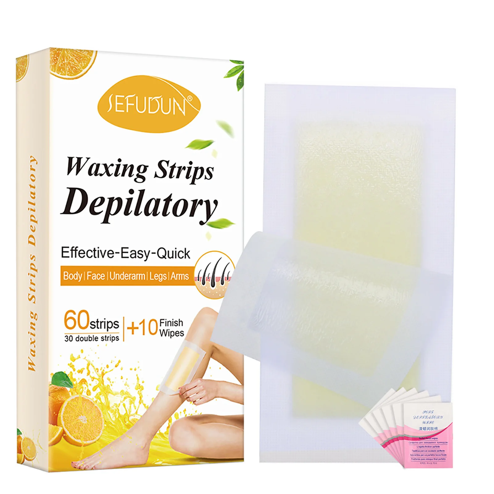

60pcs Body Cloth Hair Remove Wax Paper Hair Removal Epilator Wax Strip Paper Body Leg Arm Hair Removal Epilator Wax Strip Paper