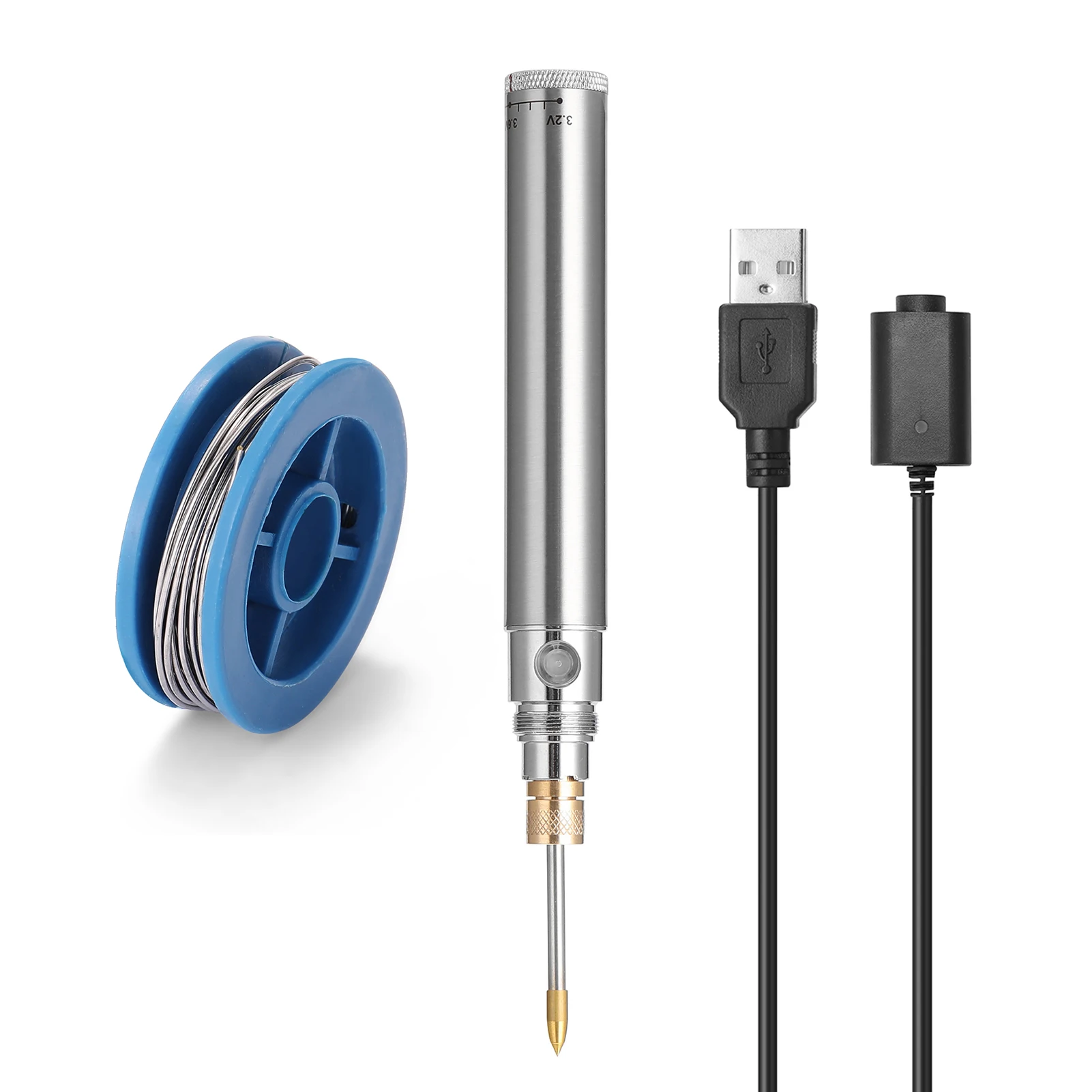 

Rechargeable Soldering Iron Mini USB Voltage Adjustable Soldering Iron Wireless Outdoor Soldering Iron with Welding Tools