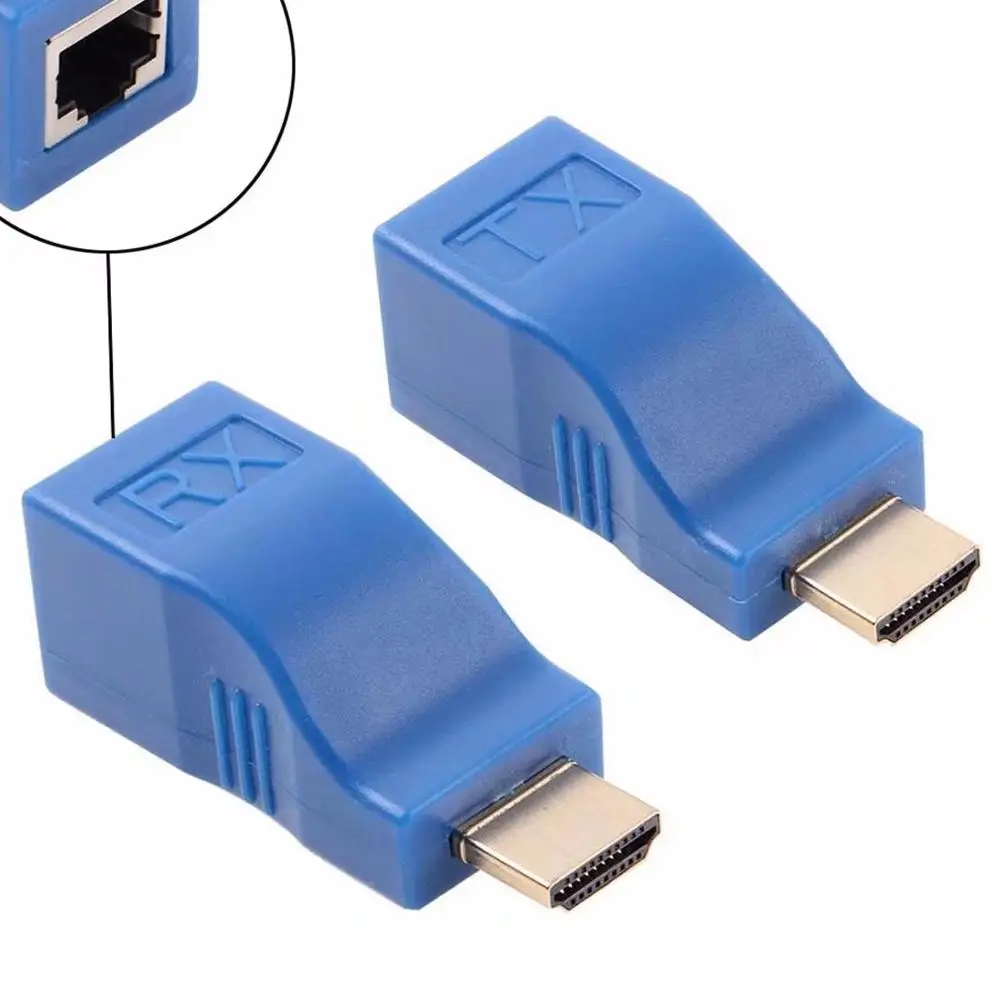 30 м HDMI сетевой расширитель передатчик и приемник адаптер V1.4 RJ45 CAT5E CAT6 Ethernet LAN 1080P