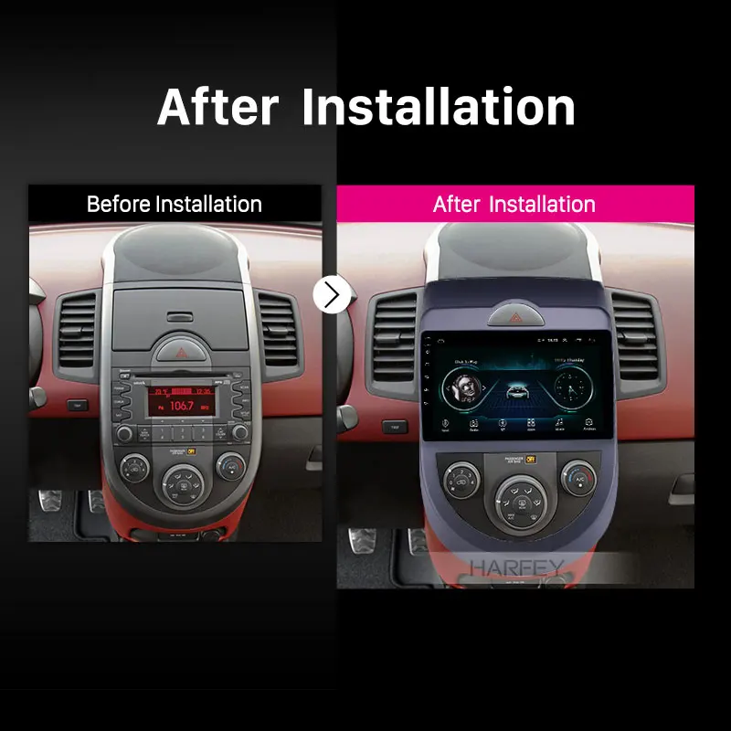 Автомагнитола Harfey с сенсорным экраном 9 дюймов GPS Android 8 1 Bluetooth Wi-Fi USB AUX | Автомобили