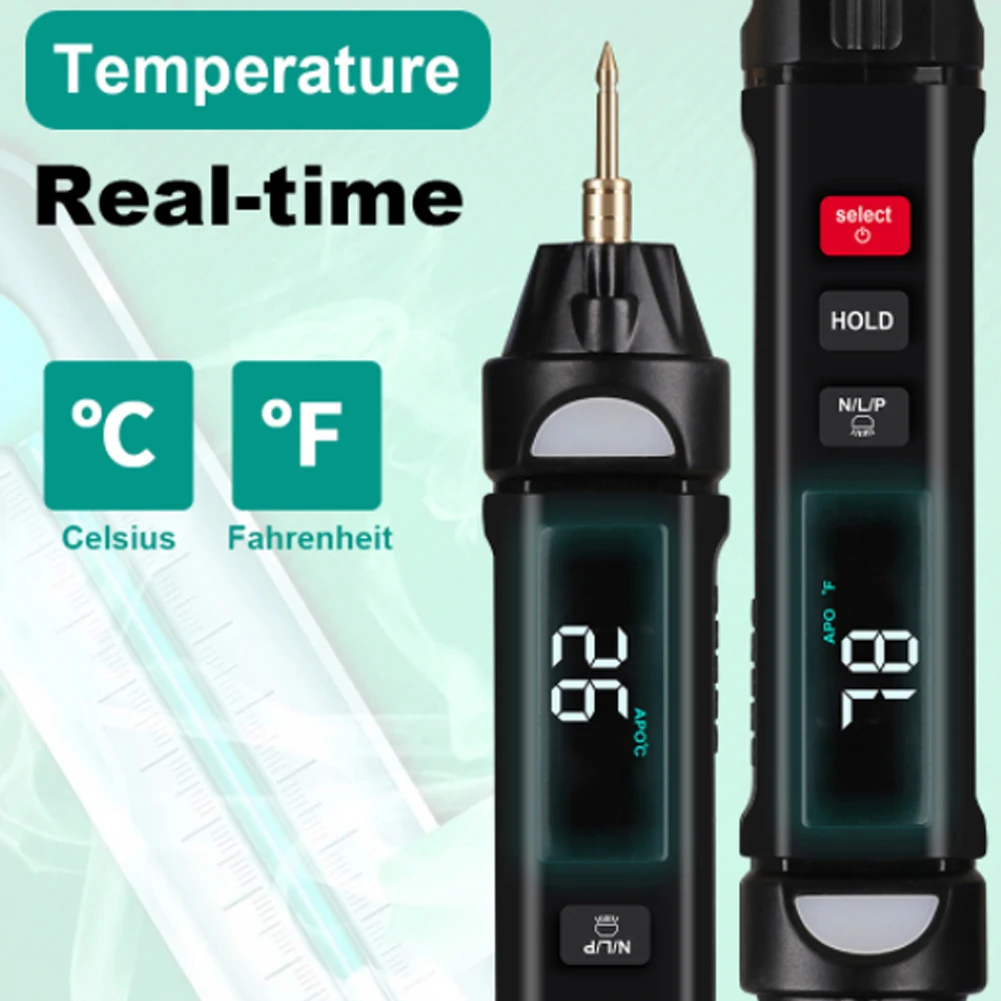 

NonContact Voltage Meter Auto Sensor Pen Tester AC/DC Voltage Meter Resistance Capacitance Tester Resistance Capacitance Tester