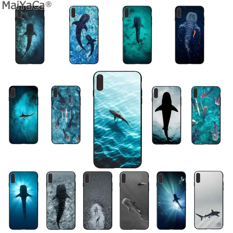 

Ocean Whale Shark Swimming Phone Cover for Apple iphone 11 pro 8 7 66S Plus X XS MAX 5S SE XR Cases
