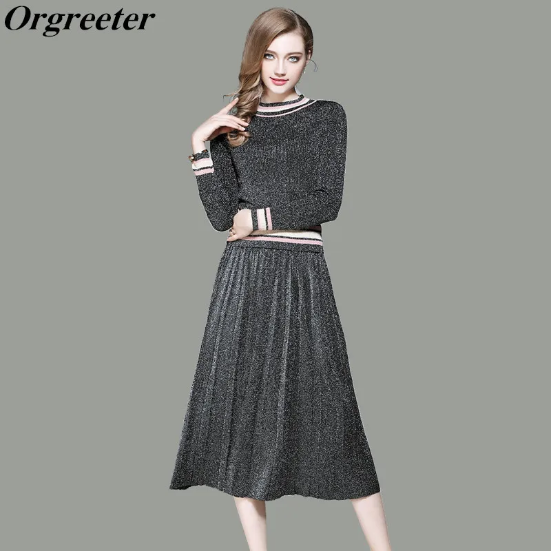 Женский винтажный осенний вязаный свитер с длинными рукавами + эластичная