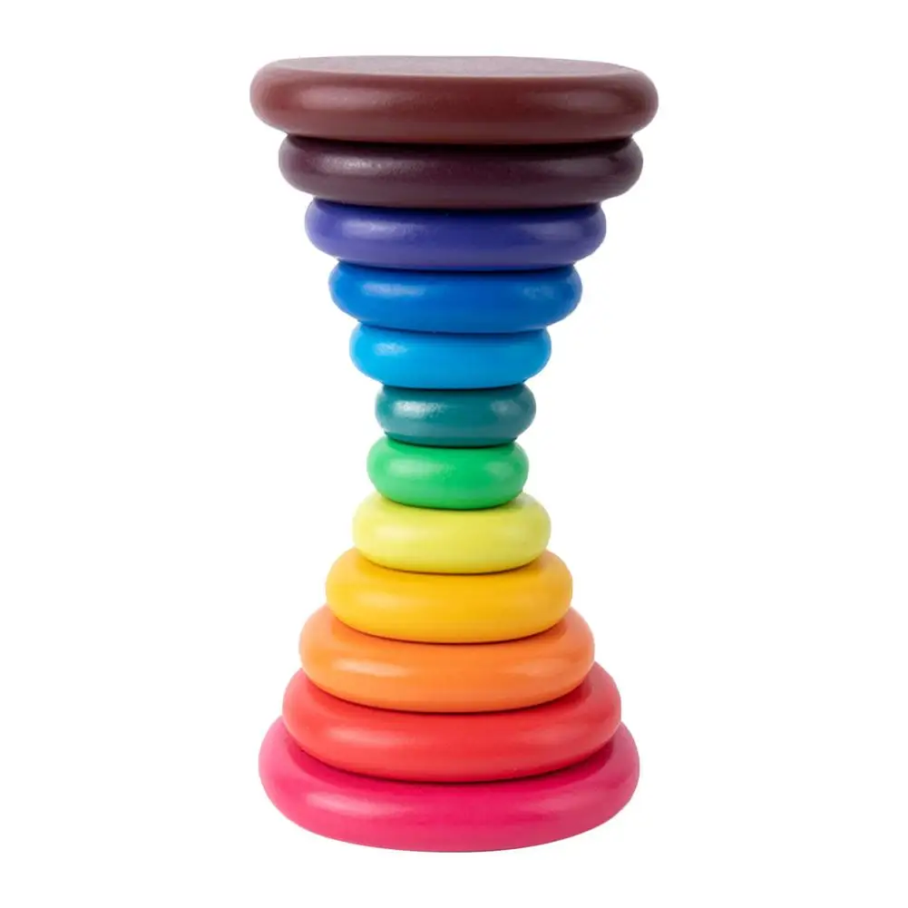 

Stacking Rocks Wooden Stacking Rocks Set Multicolored Wooden Stones Balancing Blocks Early Educational Game Montessori Puzzle