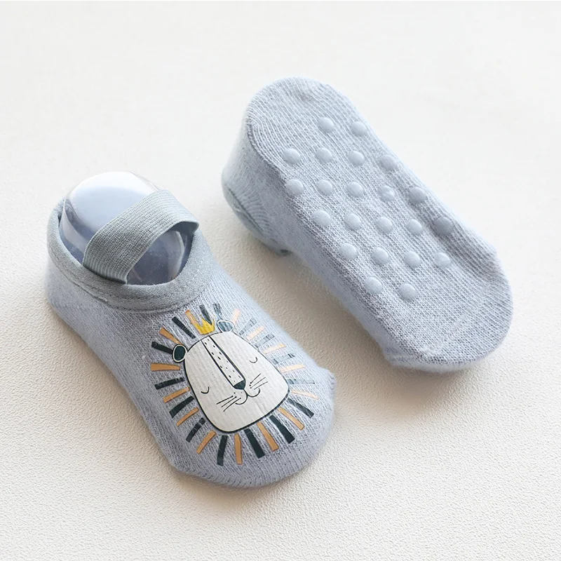 Детские Нескользящие носки Милый хлопковый для новорожденных мальчиков и