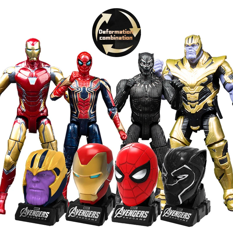 Экшн-фигурка Мстителей модель игрушки Железный Человек-паук танос пантера