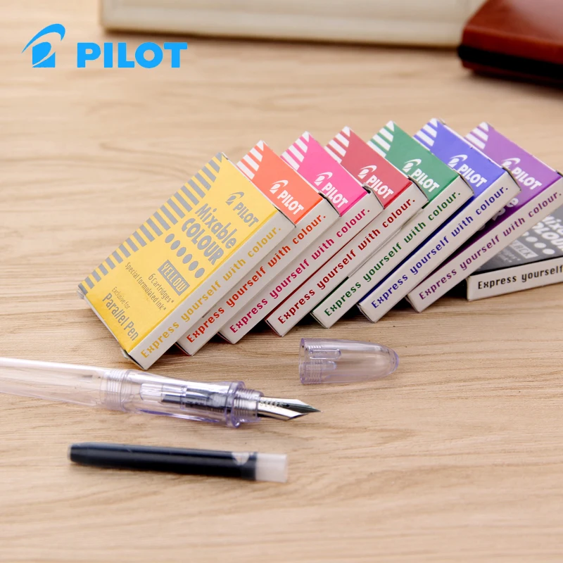 Авторучка Pilot art parallel pen 12 цветов чернильные картриджи IC P3 IRFP 6S черный синий
