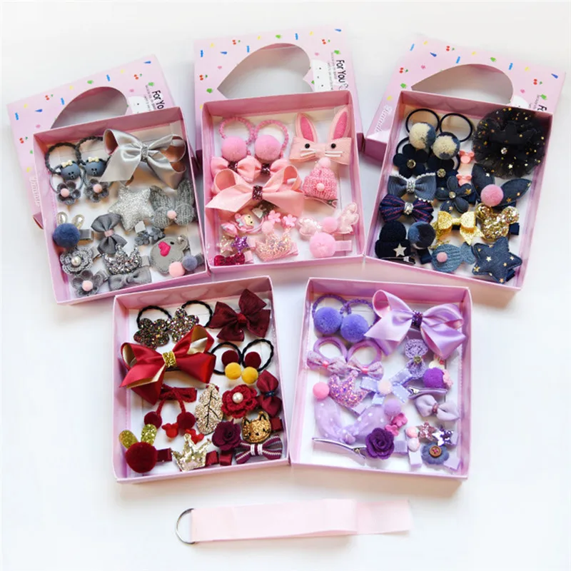 

18Pcs/set Hairpin New Children Kids Hair Clip Bow Flower Mini Barrettes Star Hair accessories For Kids Girls Headwear Hot Sale
