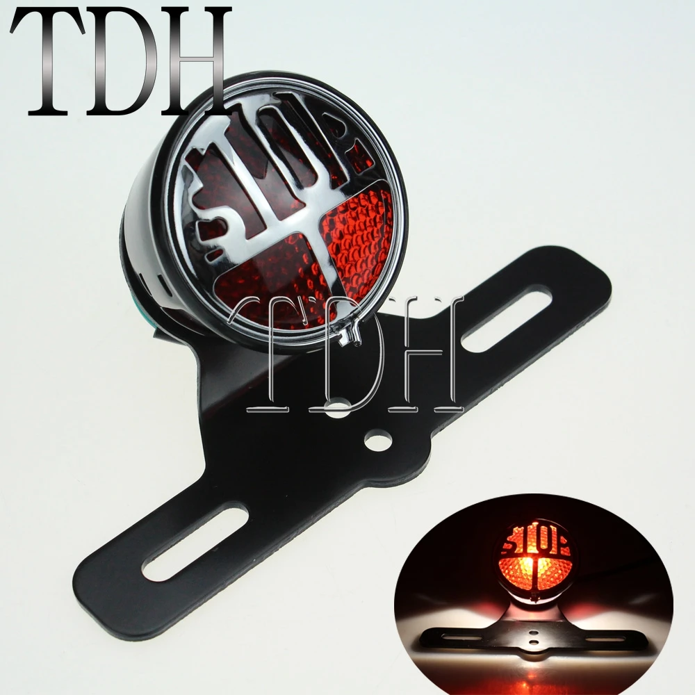 

Задний фонарь для Harley Bobber Chopper Cafe Racer, стоп-сигнал для мотоцикла, индикатор заднего фонаря для мотоцикла, задний фонарь с монтажным кронштейн...