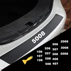Автомобильный Стайлинг из углеродного волокна декоративная наклейка на задний бампер для Peugeot 5008 автомобильный бампер нагрузка на багажник защита края наклейка аксессуары