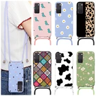 Чехол для телефона Samsung Galaxy S20 FE Fan Edition Lite 5G, силиконовый чехол для Samsung s20fe, шнур, цепочка, ожерелье, ремешок, Coque Bag