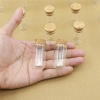 50pcslot 2240mm 8ml small glass bottle cork test tube stopper glass jars spice container diy jars vial tiny bottles