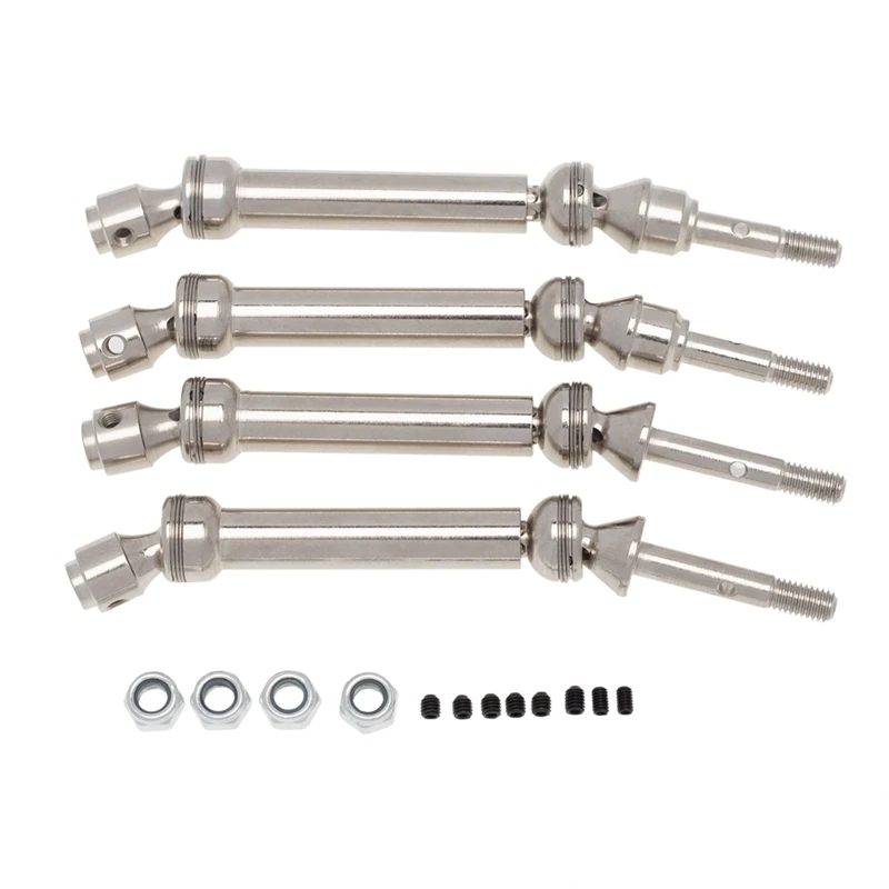 

4Pcs Front and Rear Drive Shaft Spline CVD for 1/10 Traxxas Slash Rustler Stampede VXL 4X4 4WD RC Car Upgrade Parts