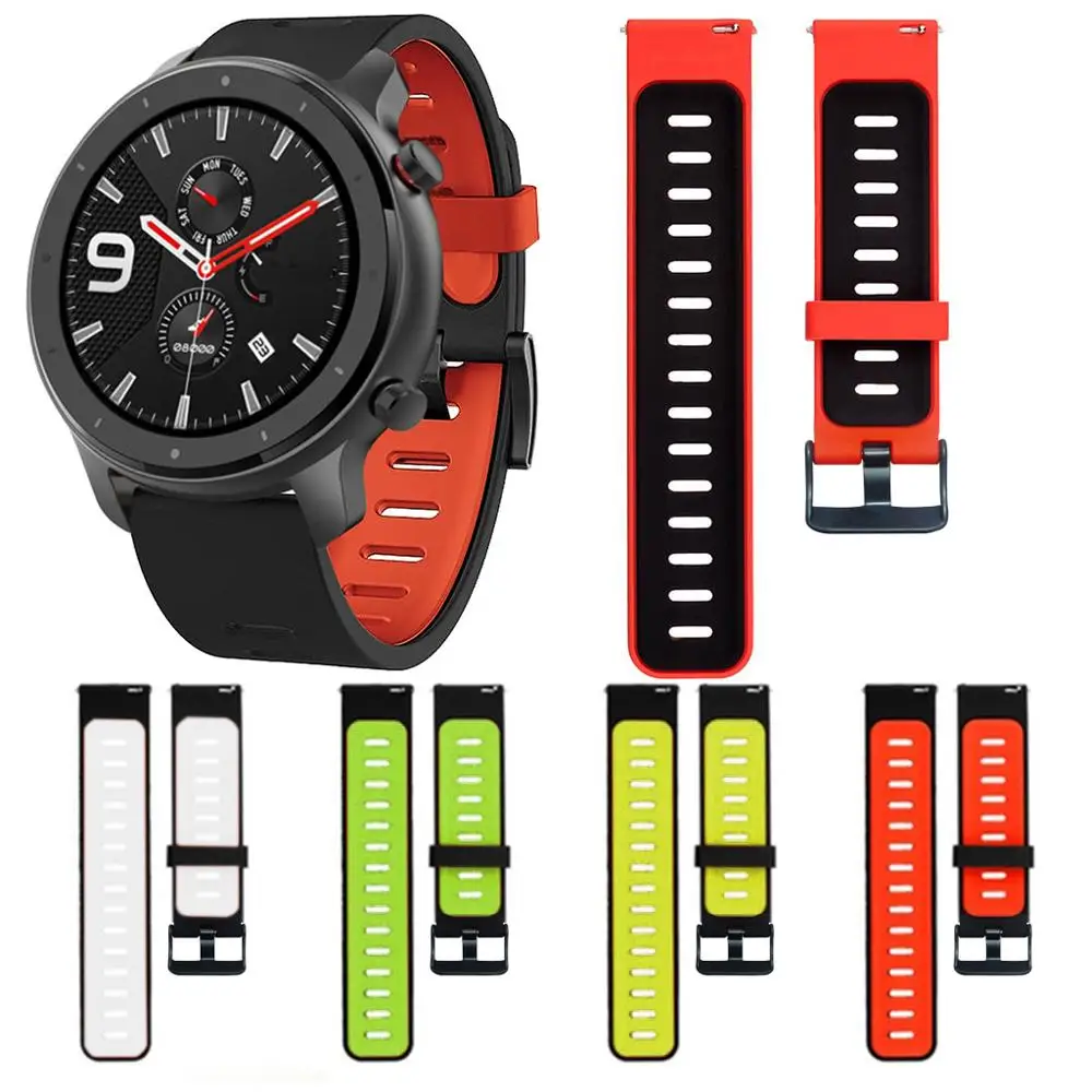 Для amazfit GTR 47 мм спортивный силиконовый ремешок для Xiaomi Huami Amazfit PACE Smart Watch correa Stratos3 |