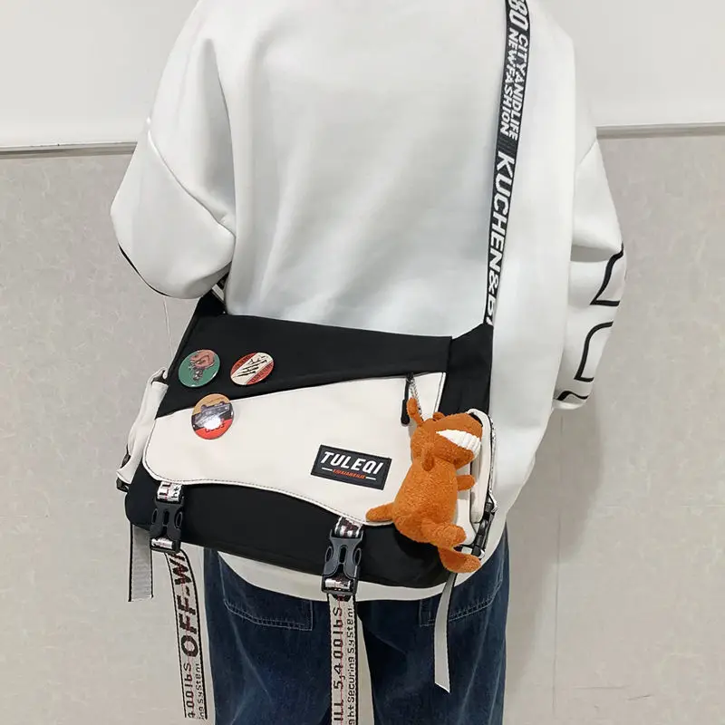 

2021 new fashion brand messenger bag men's Canvas Shoulder Bag girls' casual Backpack