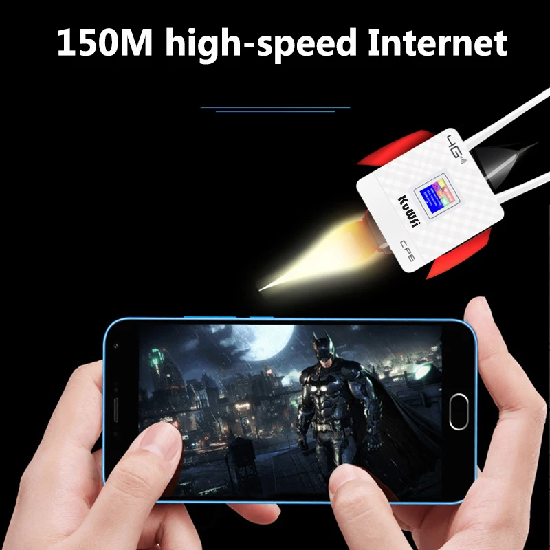 4g wifi роутер KuWFi Wi Fi с разъемом для сим карта карты и портом RJ45 Мбит/с две внешние