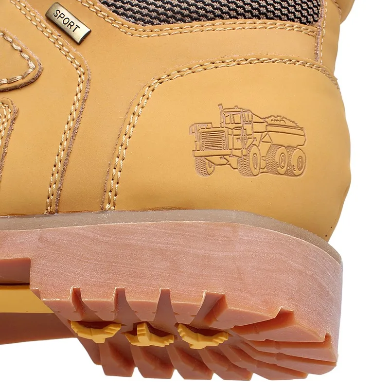 Модные мужские ботинки из натуральной кожи Повседневная обувь коричневого цвета