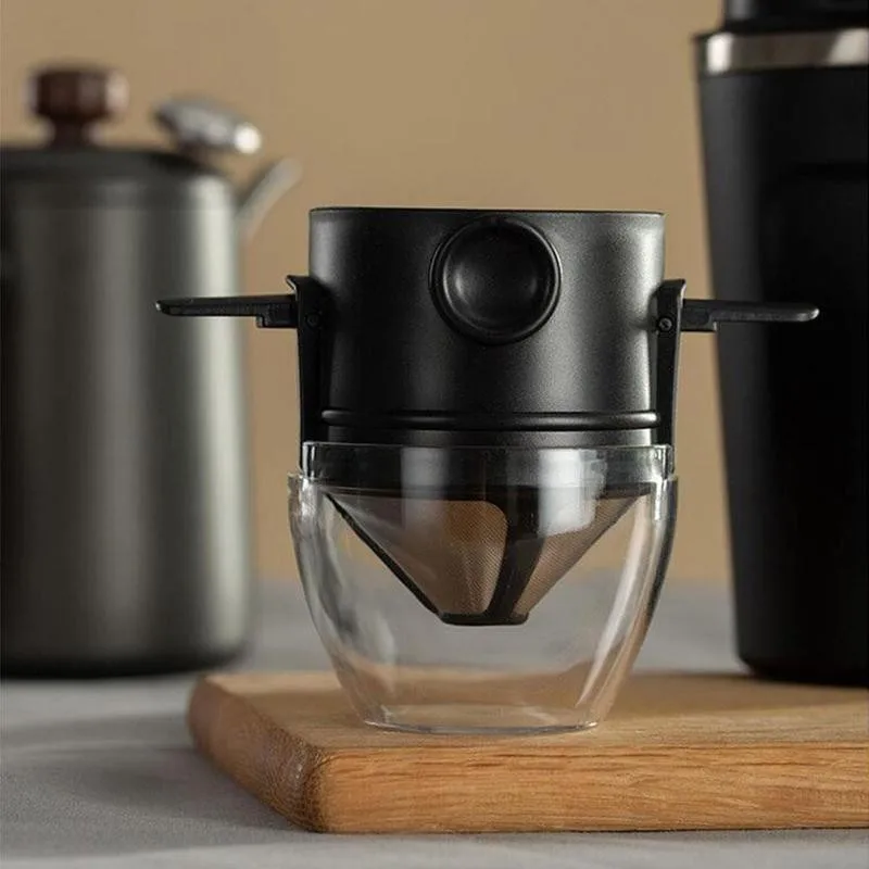 

Foldable Portable Coffee Filter Coffee Maker Stainless Steel Drip Coffee Tea Holder Reusable Paperless Pour Over Coffee Dripper