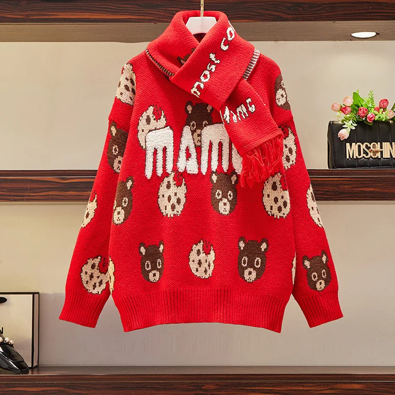 

Pullovers Women Turtleneck Sweaters Cartoon Long Sleeve Female Jumper Autumn Fashion Basic Top Soft Knitted Clothes